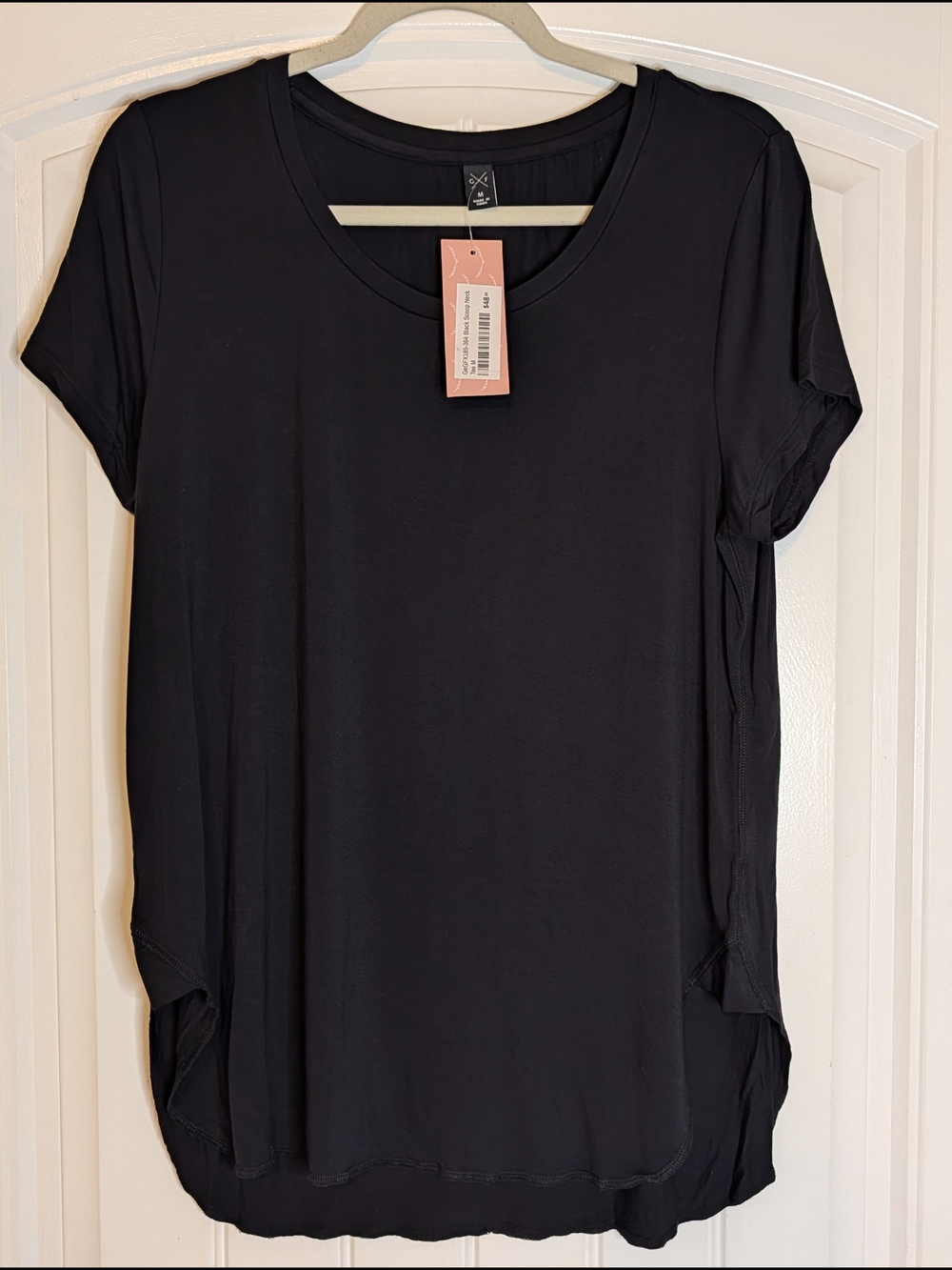 Gentle Fawn Black Scoop Neck Shirt Sleeve Soft Rayon T-Shirt